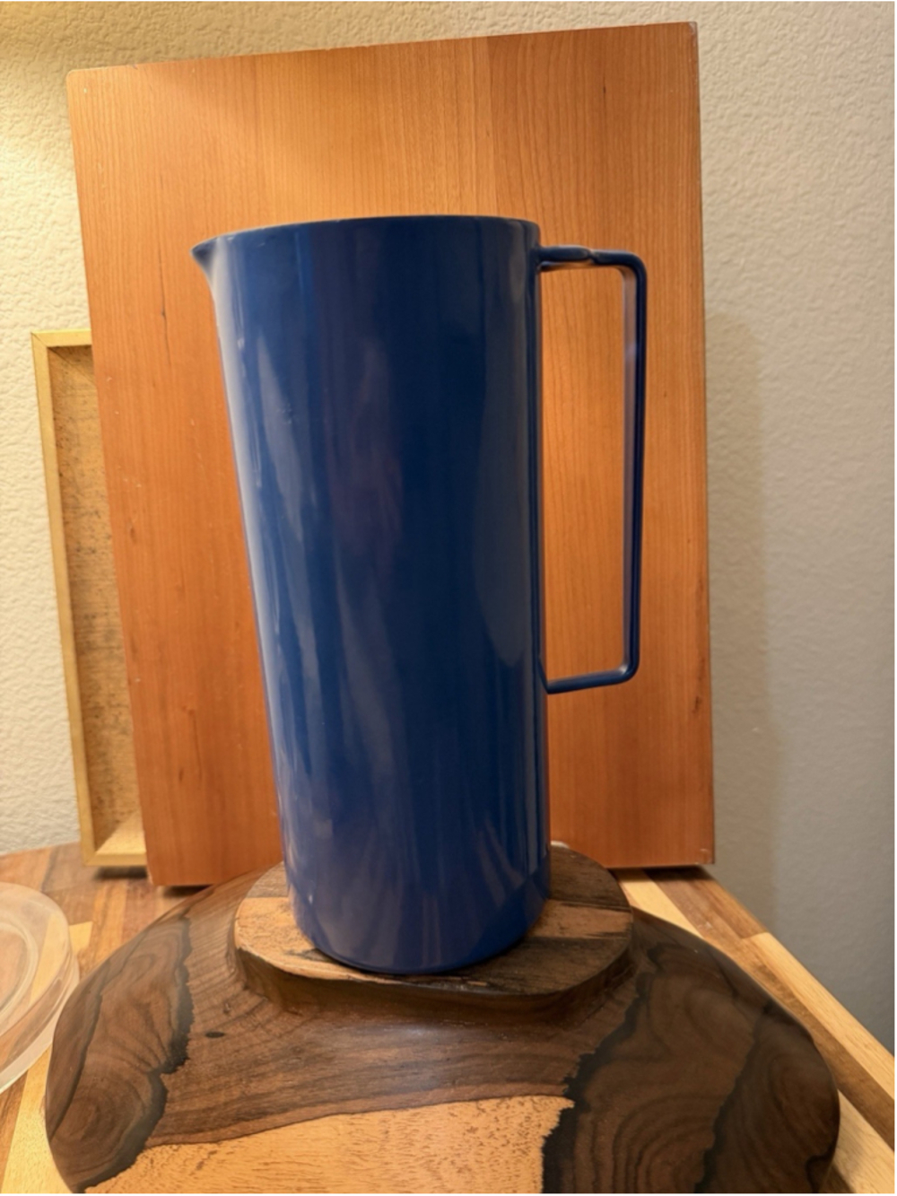 Dansk Kobenstyle Rare Royal Blue Enamel Pitcher by Jens Quistgaard French Made